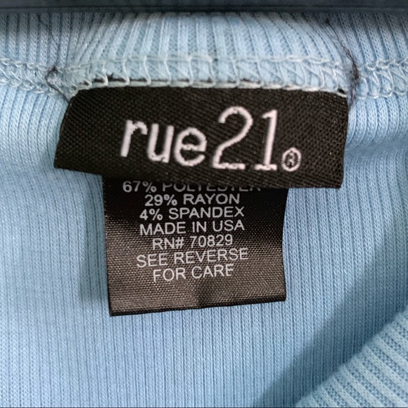 Plain blue short sleeve top - Picture 2 of 2